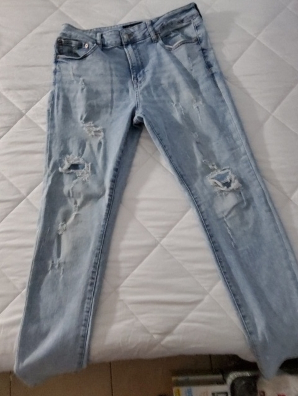 Light Blue Distressed Men’s Jeans